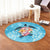 Hawaiian - Hawaii Turtle Hibiscus Plumeria Round Carpet - AH - Polynesian Pride