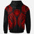 American Samoa Hoodie Polynesian Lion Head Red Style - Polynesian Pride