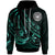 American Samoa Hoodie The Flow of The Ocean Unisex Green - Polynesian Pride