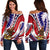 American Samoa Women Off Shoulder Sweater Artsy Style LT9 Women Red - Polynesian Pride