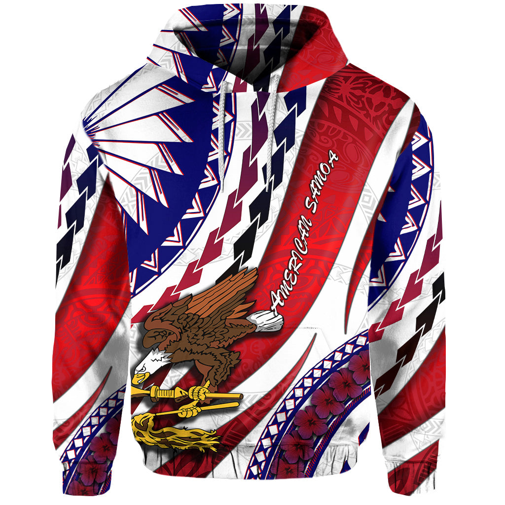 American Samoa Hoodie Artsy Style LT9 Hoodie Red - Polynesian Pride