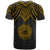 American Samoa T Shirt Polynesian Armor Style Gold - Polynesian Pride