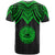 American Samoa Custom T Shirt Polynesian Armor Style Green - Polynesian Pride