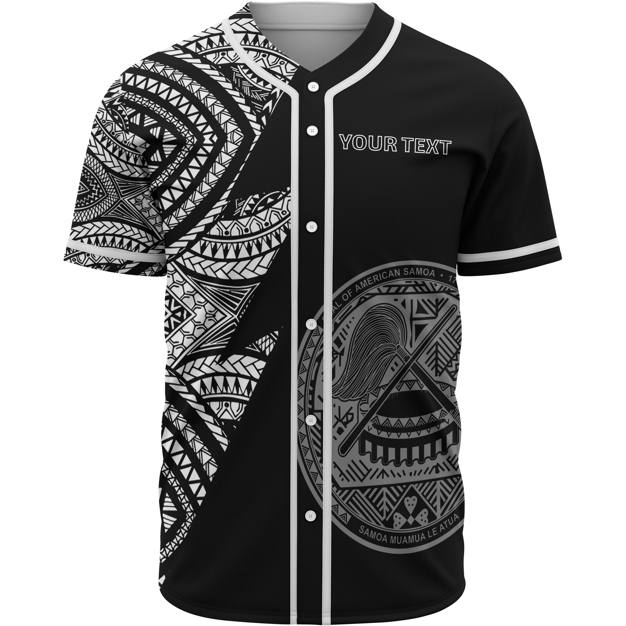 American Samoa Custom Personalized Baseball Shirt - Flash Style White Unisex White - Polynesian Pride