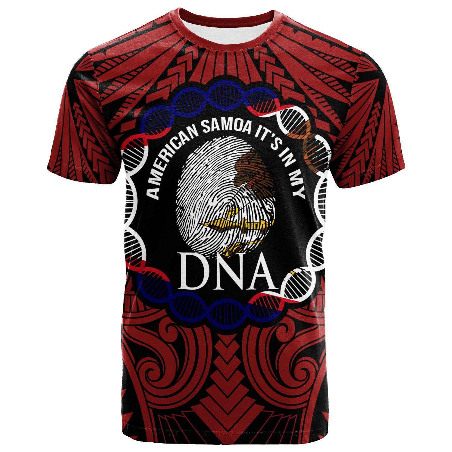 American Samoa T Shirt Its In My DNA Red Color Unisex Red - Polynesian Pride