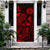 American Samoa Door Cover Turtle Hibiscus Red - Polynesian Pride