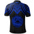 American Samoa Custom Polo Shirt Polynesian Armor Style Blue - Polynesian Pride