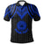 American Samoa Custom Polo Shirt Polynesian Armor Style Blue Unisex Blue - Polynesian Pride