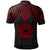 American Samoa Custom Polo Shirt Polynesian Armor Style Red - Polynesian Pride