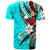 Yap T Shirt Tribal Flower With Special Turtles Blue Color - Polynesian Pride