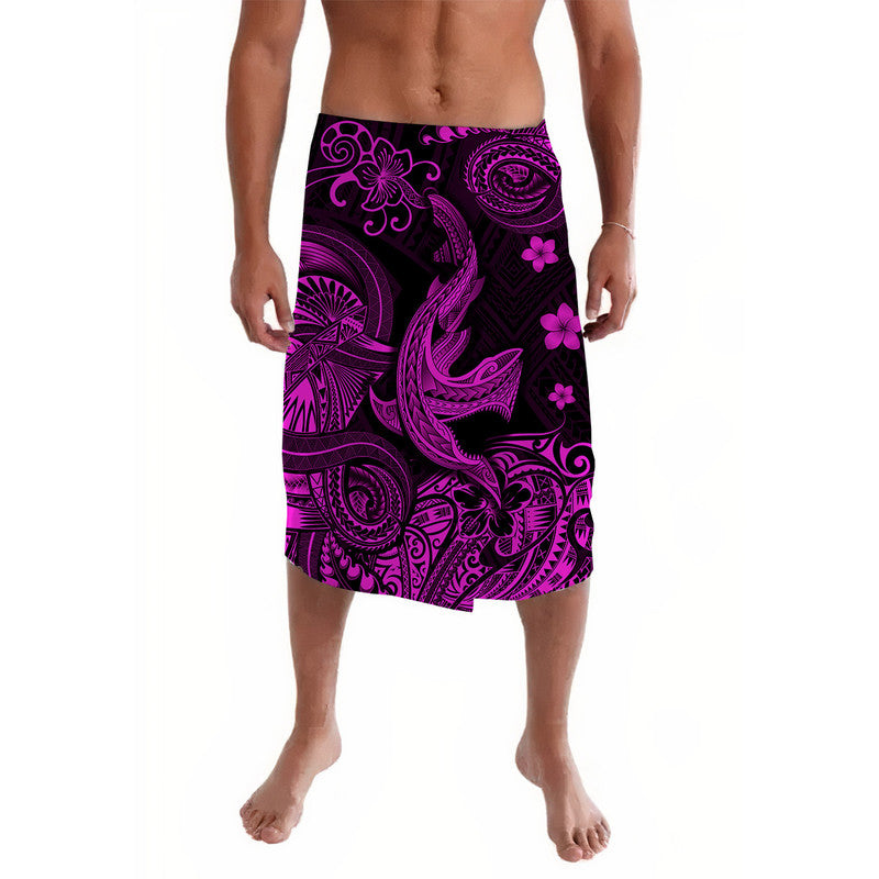 Hawaii Angry Shark Polynesian Lavalava Unique Style Pink LT8 Pink - Polynesian Pride