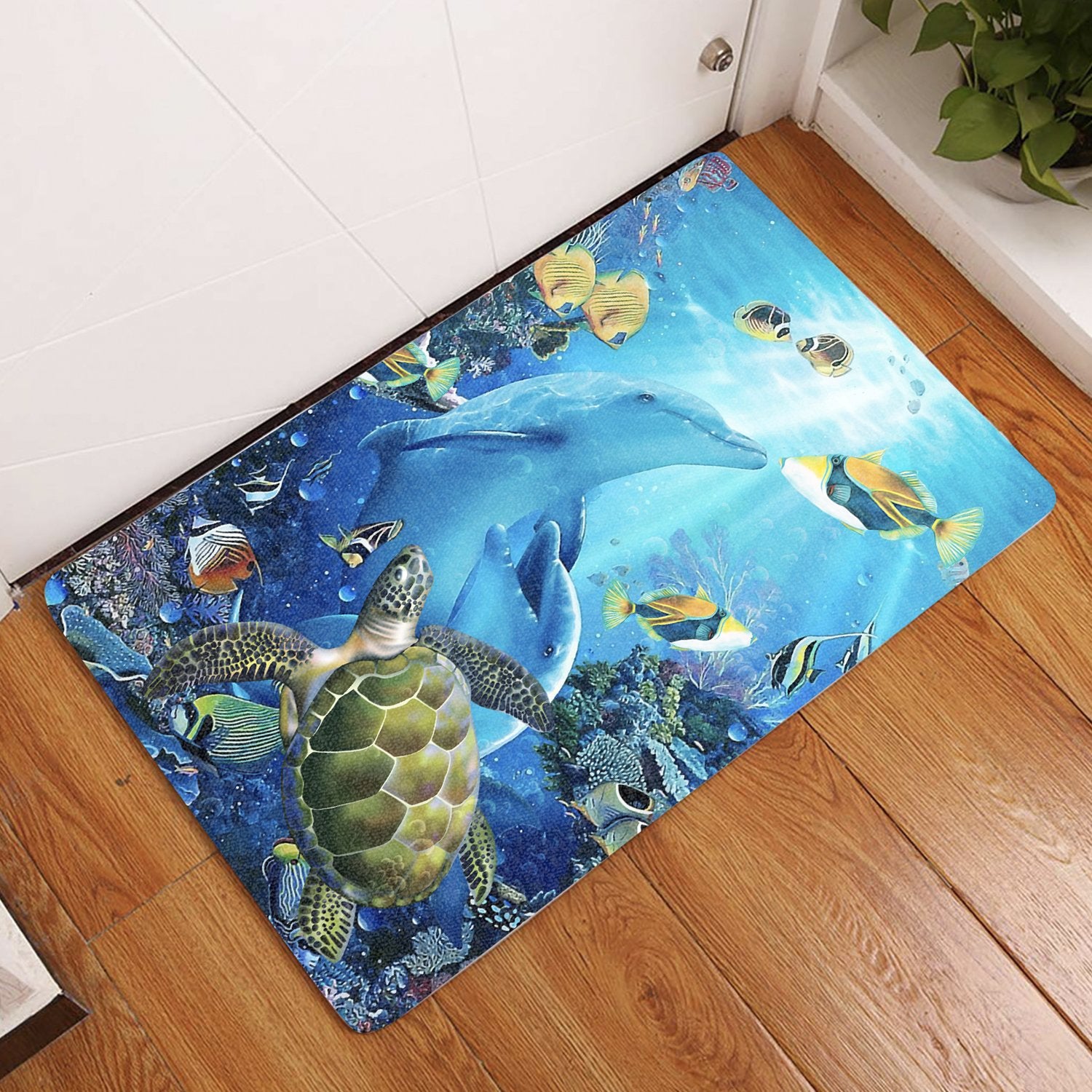 Animal Ocean Door Mat Door Mat Black - Polynesian Pride