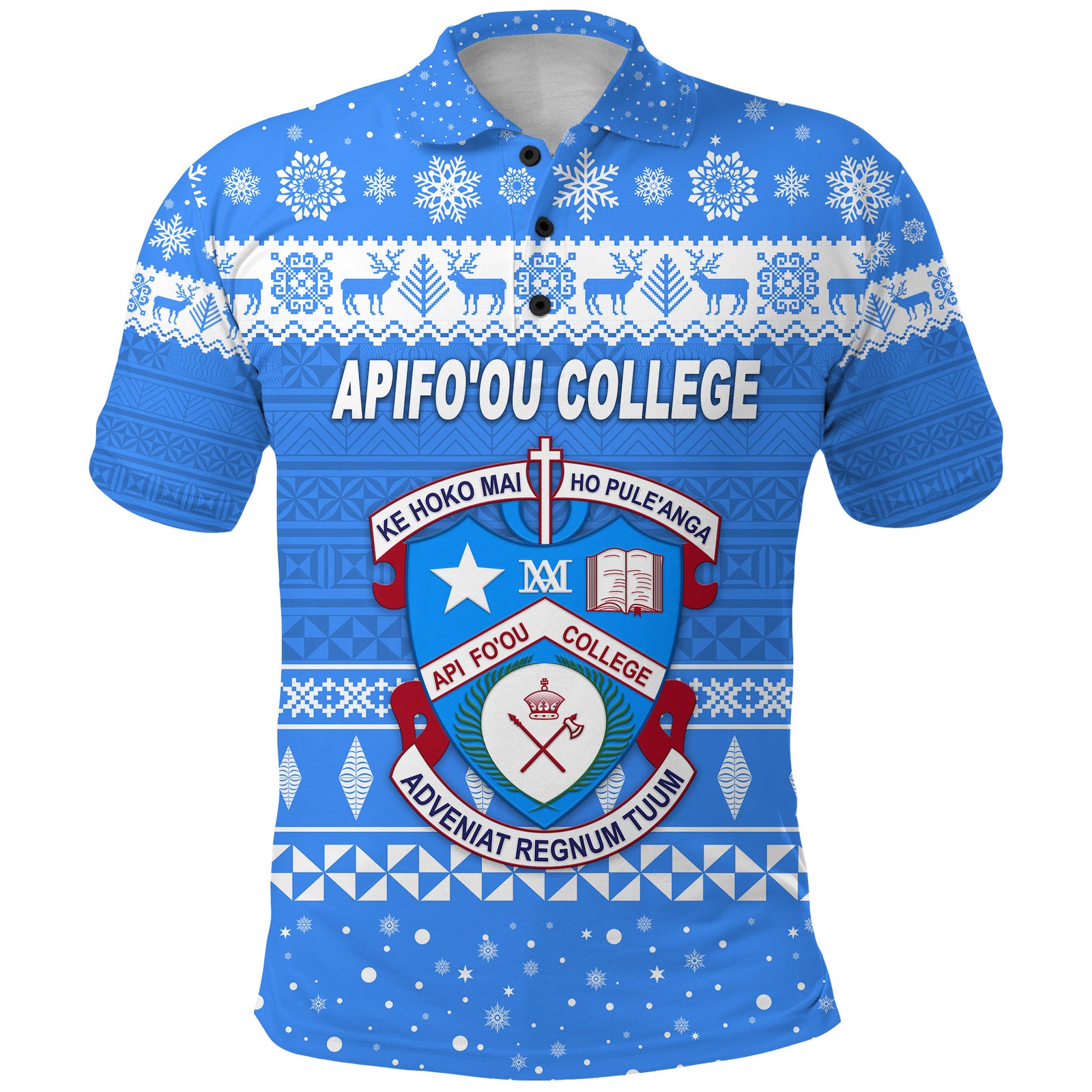 Custom Apifoou College Christmas Polo Shirt Simple Style LT8 - Polynesian Pride