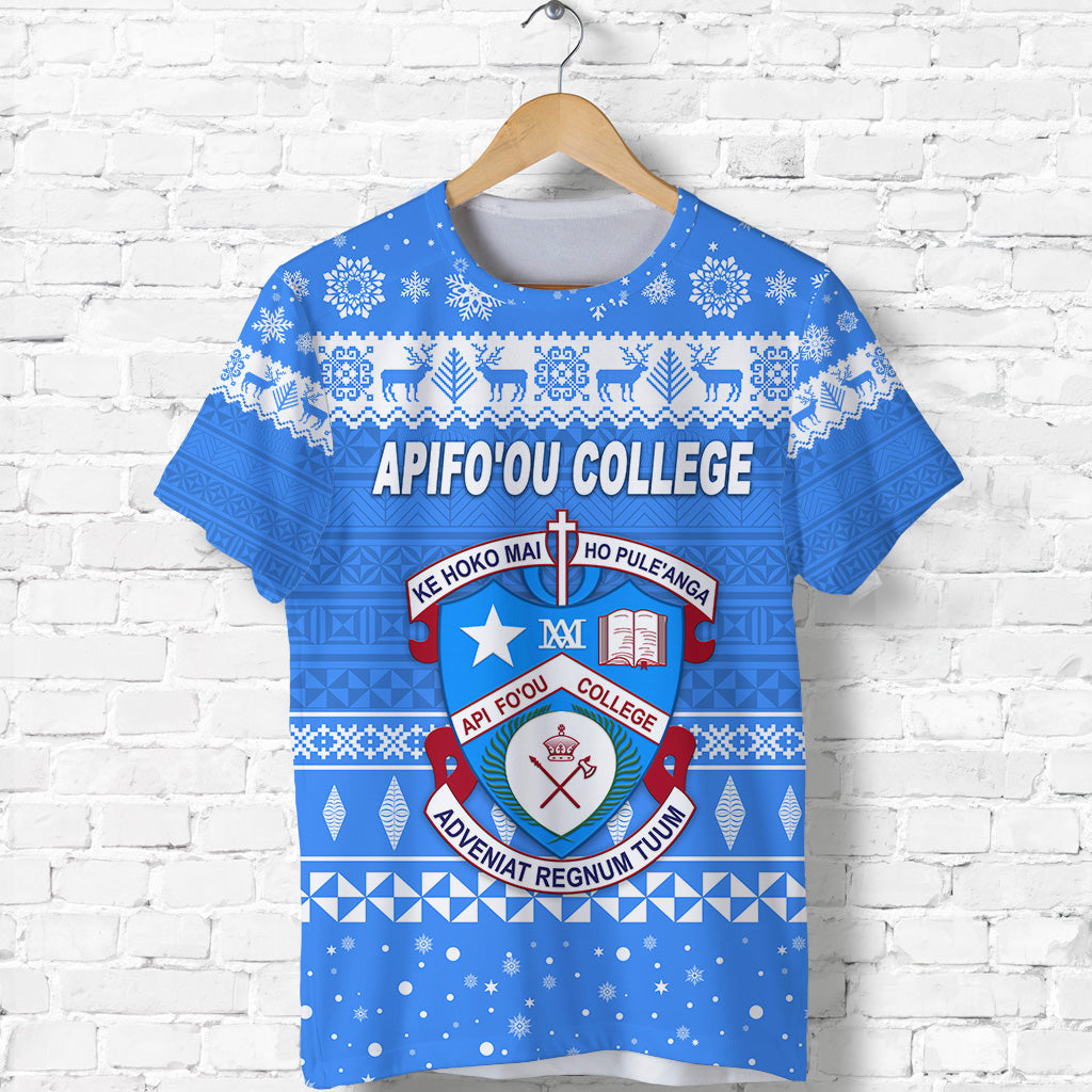 Custom Apifoou College Christmas T Shirt Simple Style LT8 - Polynesian Pride