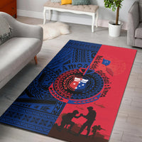 Samoa Independence Day Quotes Area Rug Military Polynesian Pattern LT9 - Polynesian Pride