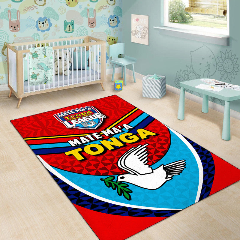 Tonga Mate Ma'a Rugby Area Rug Jersey LT6 - Polynesian Pride