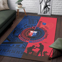 Samoa Independence Day Quotes Area Rug Military Polynesian Pattern LT9 L 5 X 8 FT - Polynesian Pride