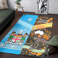 Australia Aboriginal And Fiji Tapa Area Rug Together LT8 - Polynesian Pride