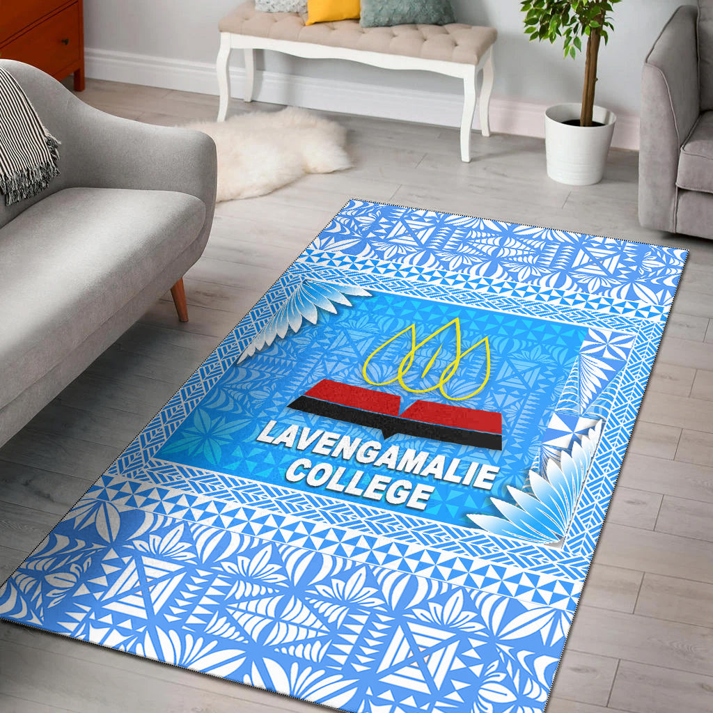 Tonga Lavengamalie College Area Rugs Simplified Version LT8 Blue - Polynesian Pride