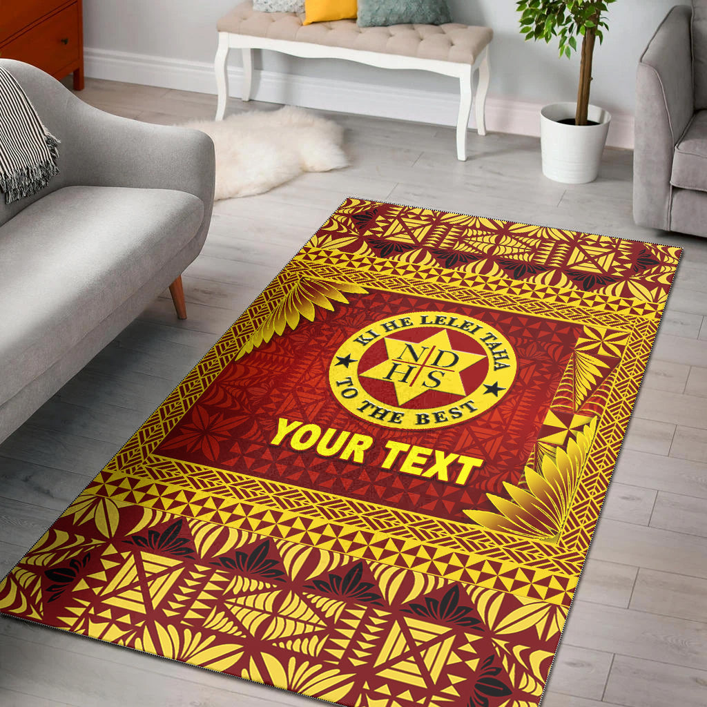 (Custom Personalised) Tonga Niuatoputapu High School Area Rugs Simplified Version LT8 Maroon - Polynesian Pride