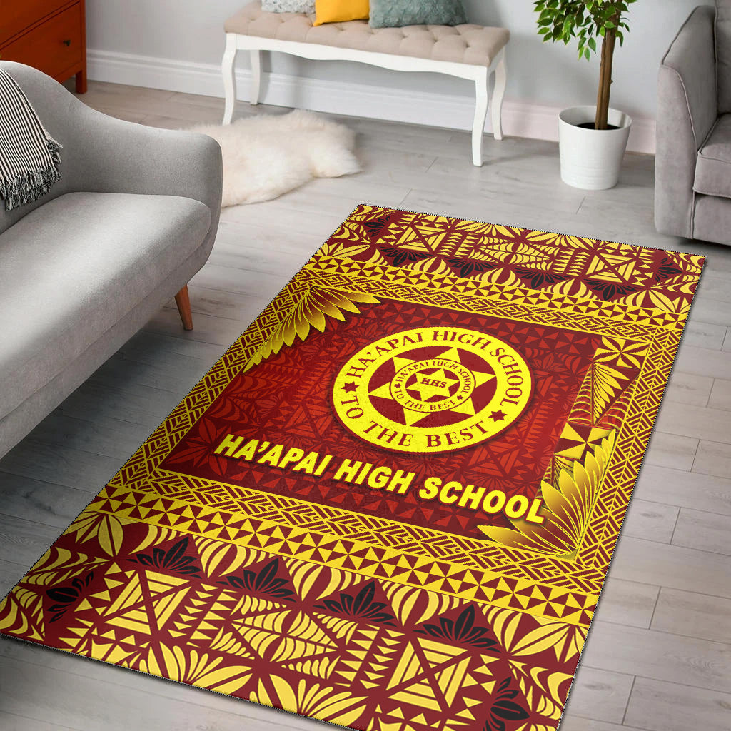 Tonga Ha'apai High School Area Rugs Simplified Version LT8 Maroon - Polynesian Pride