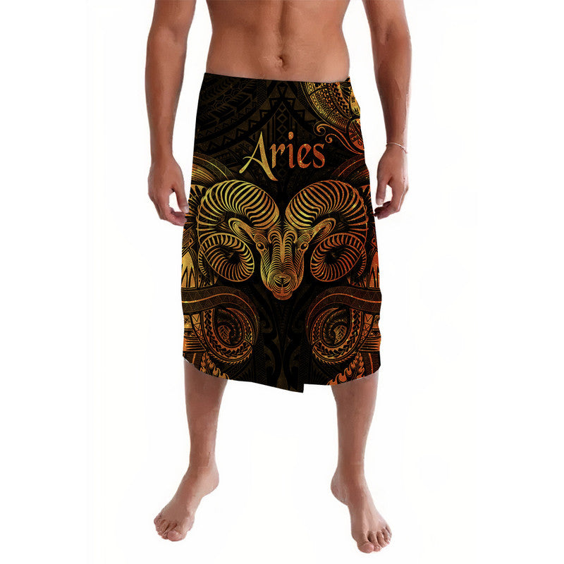 Aries Zodiac Polynesian Lavalava Unique Style Gold LT8 Gold - Polynesian Pride