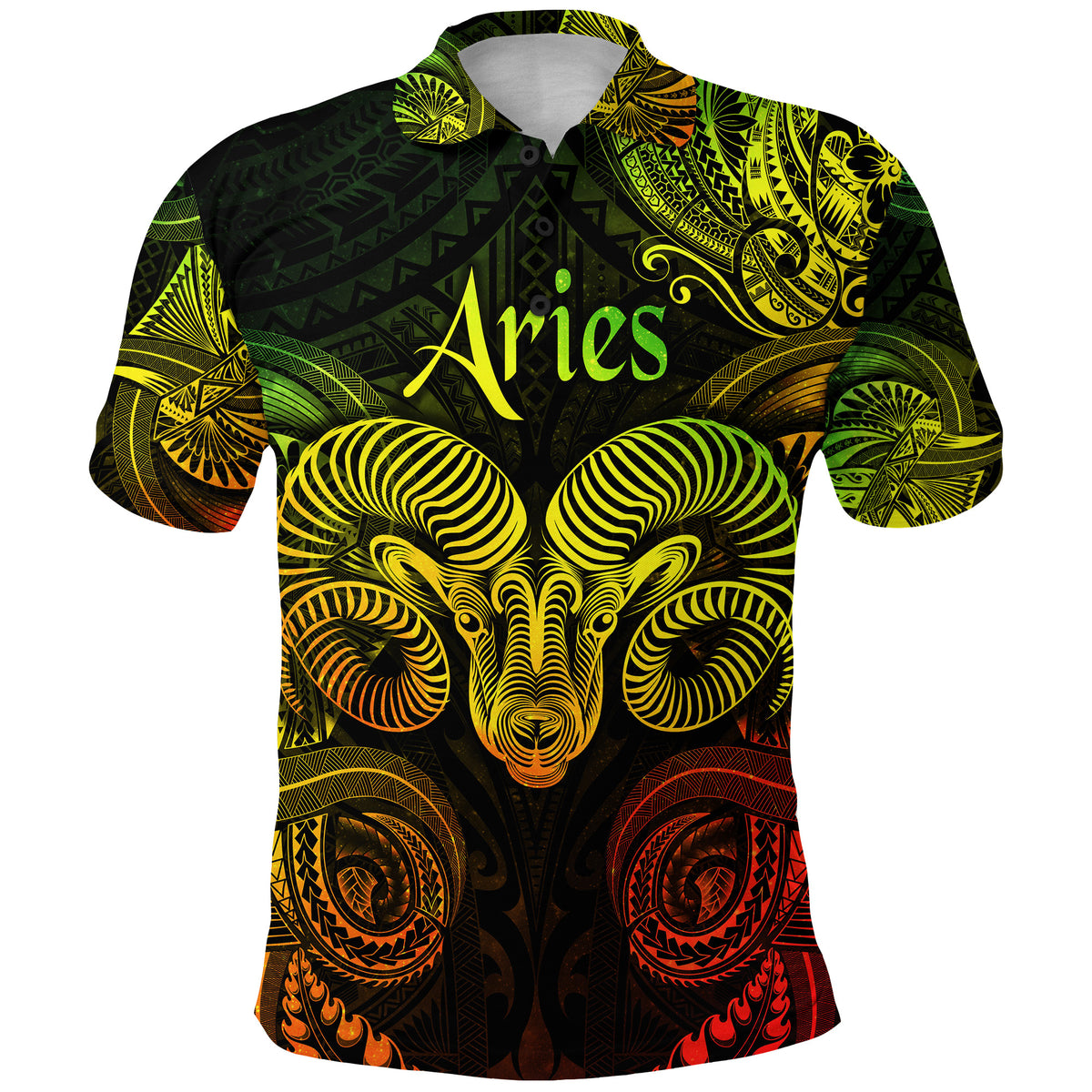 Aries Zodiac Polynesian Polo Shirt Unique Style Reggae LT8 - Polynesian Pride