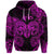 Custom Aries Zodiac Polynesian Zip Hoodie Unique Style Pink LT8 - Polynesian Pride