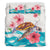 Hawaiian Turtle Hibiscus Waves Polynesian Bedding Set - Polynesian Pride