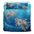 Hawaiian Turtle Swim With Fish In The Ocean Polynesian Bedding Set - Polynesian Pride