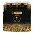 Chuuk Duvet Cover Set - Micronesia Fog Gold Style Black - Polynesian Pride