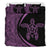 Hawaiian Hibiscus Turtle Polynesian Bedding Set-Circle Style Purple - Polynesian Pride