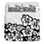 Hawaiian Hibiscus Black and White Hibiscus Bedding Set - Polynesian Pride