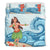 Hawaiian Hula Dance Cartoon Hibiscus Wave Bedding Set - Polynesian Pride