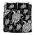 Honu Turtle Hawaiian Duvet Cover Set - Black White Color Style - Polynesian Pride