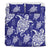 Honu Turtle Hawaiian Duvet Cover Set - Blue White Color Style - Polynesian Pride