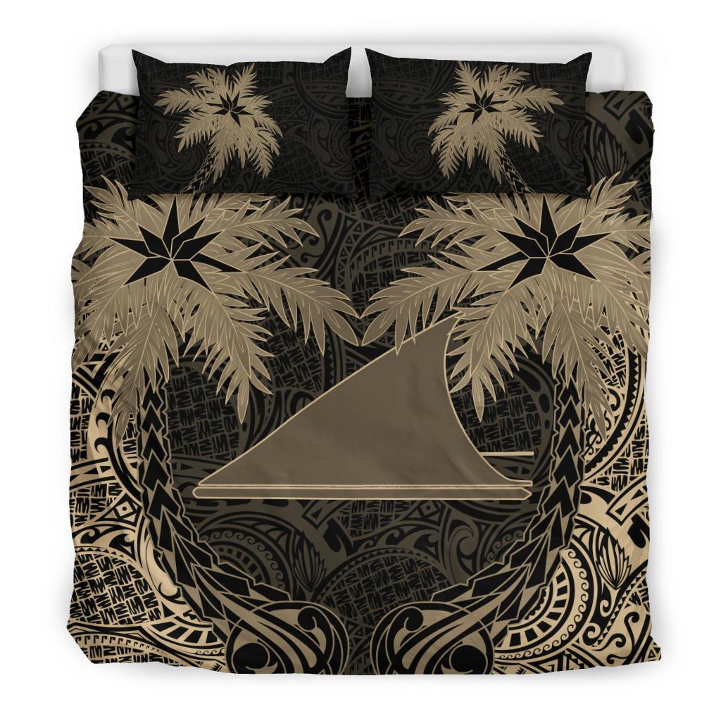 Tokelau Duvet Cover Set - Tokelau Flag Coconut (Duvet Cover) Black - Polynesian Pride