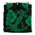 Hawaiian Anchor Poly Tribal Hibiscus Polynesian Bedding Set Green - Polynesian Pride