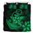 Hawaiian Anchor Plumeria Hamerhead Shark Polynesian Bedding Set - Green - Polynesian Pride