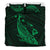 Hawaiian Map Whale Polynesian Bedding Set - Green - Polynesian Pride