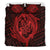 Hawaiian Hamerhead Shark Yin Yang Plumeria Polynesian Bedding Set - Red - Polynesian Pride