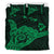 Hawaiian Map Shaka Green Polynesian Bedding Set - Polynesian Pride