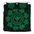 Hawaiian Map Kanaka Turtles Circle Style Green Polynesian Bedding Set - Polynesian Pride