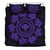 Hawaiian Map Kanaka Turtles Circle Style Violet Polynesian Bedding Set - Polynesian Pride