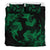 Hawaiian Hammerhead Shark Hibiscus Green Polynesian Bedding Set - Polynesian Pride