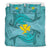 Hawaiian Map Kanaka Hammerhead Shark Polynesian Bedding Set Blue - Polynesian Pride