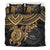 American Samoa Polynesian Duvet Cover Set - Gold Turtle - Polynesian Pride