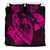 Hawaiian Fish Hook Hibiscus Banzai Surfing Polynesian Bedding Set Pink - Polynesian Pride