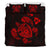 Hawaiian Map Turtle Ohana Hibicus Polynesian Bedding Set - Red - Polynesian Pride