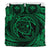 Hawaiian Kanaka Honu Hibiscus Tornado Green Polynesian Bedding Set - Polynesian Pride